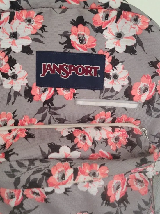 JanSport THE DIGIBREAK Coral Sparkle Pretty Posey Backpack - Picture 3 of 16